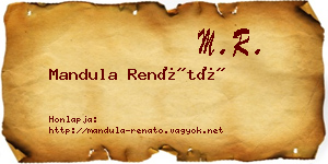 Mandula Renátó névjegykártya